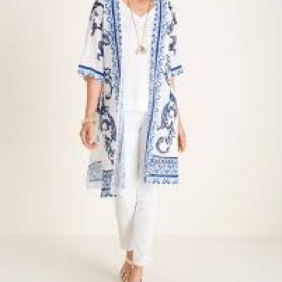 Chico’s | Open Front Cotton Blend Cardigan - Picture 6 of 6
